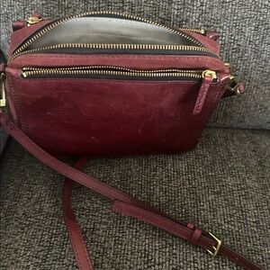 Fossil Campbell Burgundy Shoulder Bag